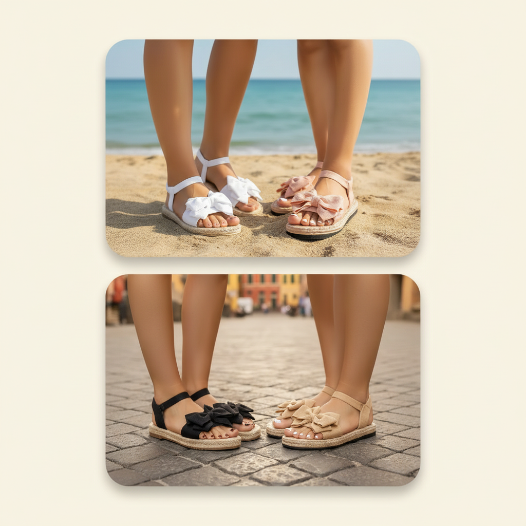 Collage Cartolina Sandali Capri Breeze
