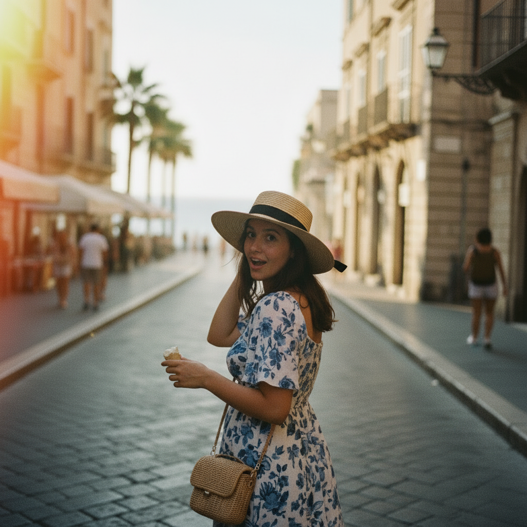Ragazza italiana vacanza 1:1